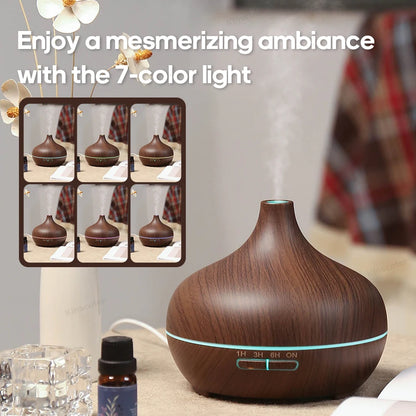 300ml Wood Grain Aromatherapy Diffuser