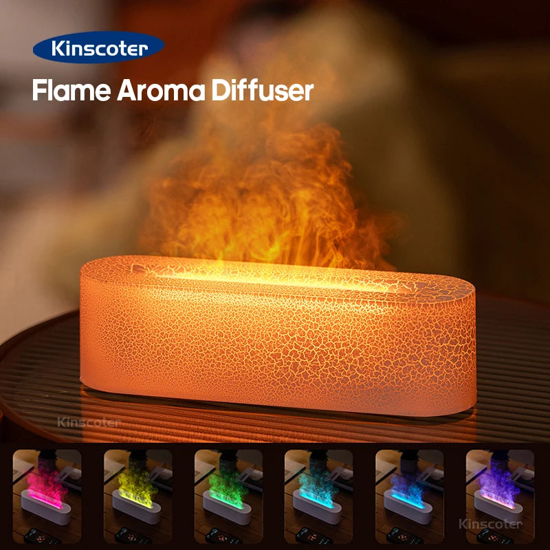 Ultrasonic RGB Flame Aroma Diffuser – difuserblom