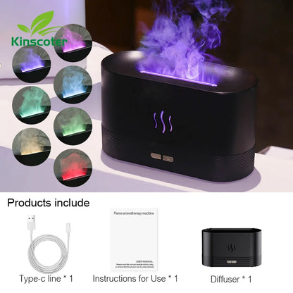 Ultrasonic Cool Mist & LED Flame Aroma Diffuser – difuserblom