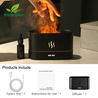 Ultrasonic Cool Mist & LED Flame Aroma Diffuser – difuserblom