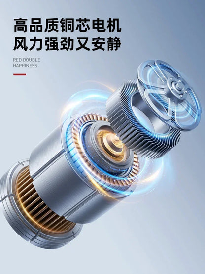 220V Wall-mounted Industrial Fan with Red Double Happiness Wall Fan