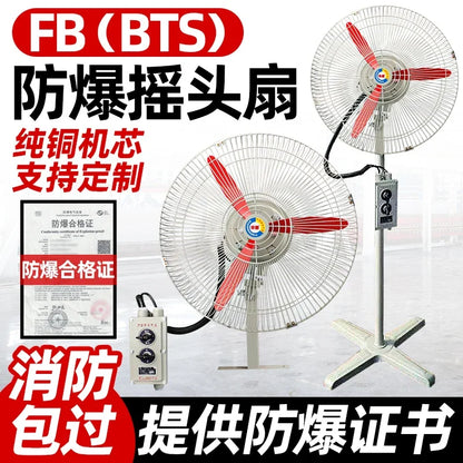 220V explosion-proof shaking head fan FB-500 wall-mounted 600 floor type 750 horn fan 380V fan