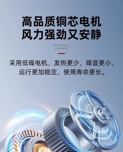 220V Wall-mounted Industrial Fan with Red Double Happiness Wall Fan