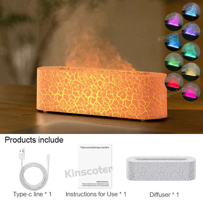 Ultrasonic RGB Flame Aroma Diffuser – difuserblom