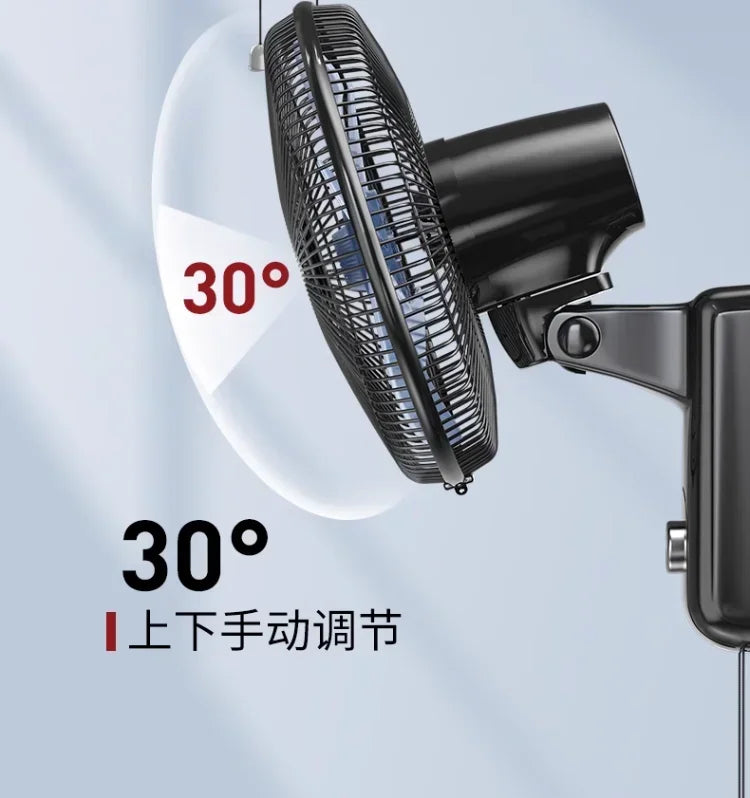 220V Wall-mounted Industrial Fan with Red Double Happiness Wall Fan