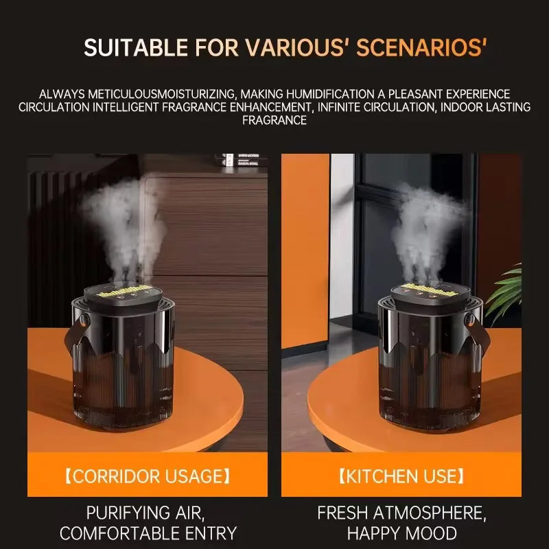 PREMIUM (LIMITED) 3L Large Capacity Air Humidifier USB Cool Mist Essential Oil Diffuser with Heavy Fog Aroma Maker for Home Office