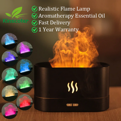 Ultrasonic Cool Mist & LED Flame Aroma Diffuser – difuserblom