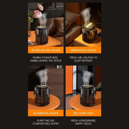PREMIUM (LIMITED) 3L Large Capacity Air Humidifier USB Cool Mist Essential Oil Diffuser with Heavy Fog Aroma Maker for Home Office