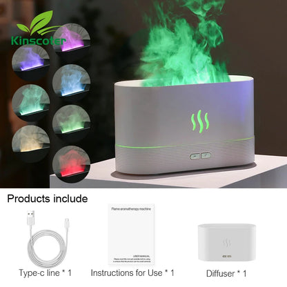 Ultrasonic Cool Mist & LED Flame Aroma Diffuser – difuserblom