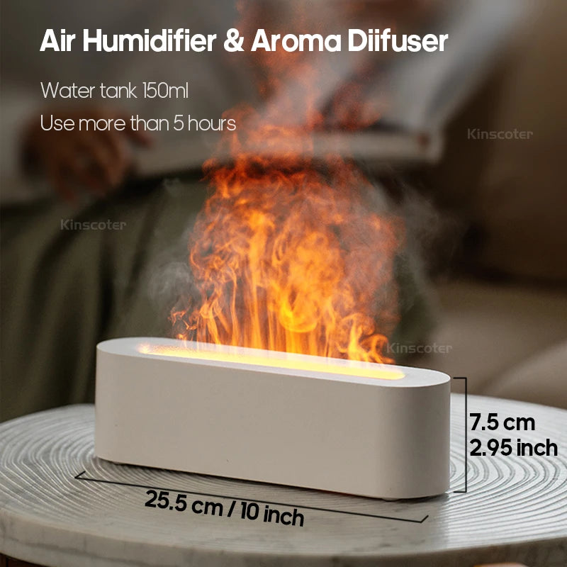 Ultrasonic RGB Flame Aroma Diffuser – difuserblom