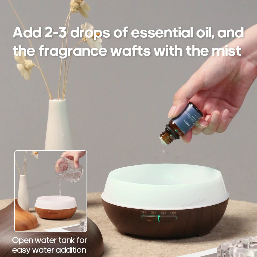 300ml Wood Grain Aromatherapy Diffuser